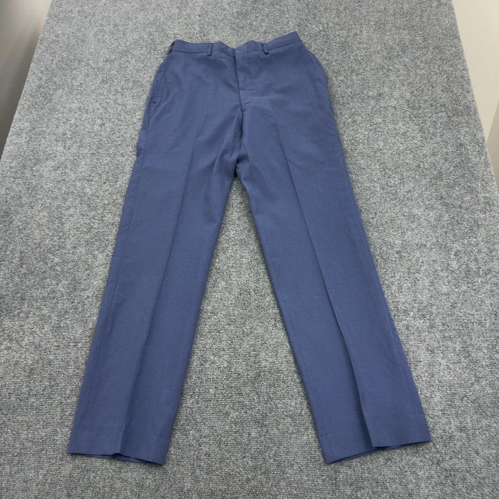 Vintage Tennessee Apparel Corp Trousers Mens 32R Blue Wool Blend Military Style